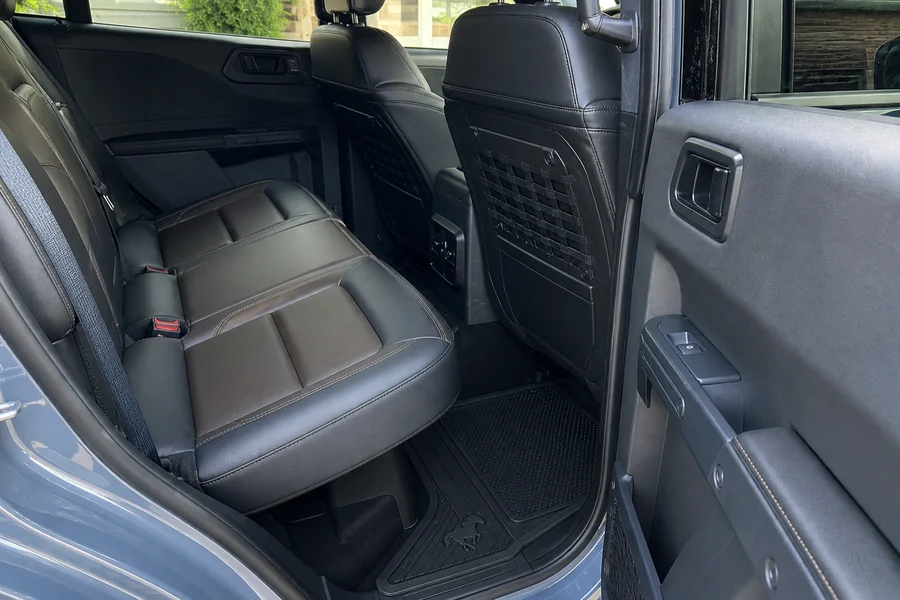 Freshly detailed rear vehicle interior service example